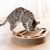 批发猫抓板窝瓦楞纸磨爪器猫爪板猫抓瞄乐比椭圆款