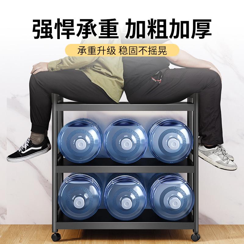 厨房置物架落地子多层放微波炉烤箱架子可移动锅具收纳锅架不锈钢