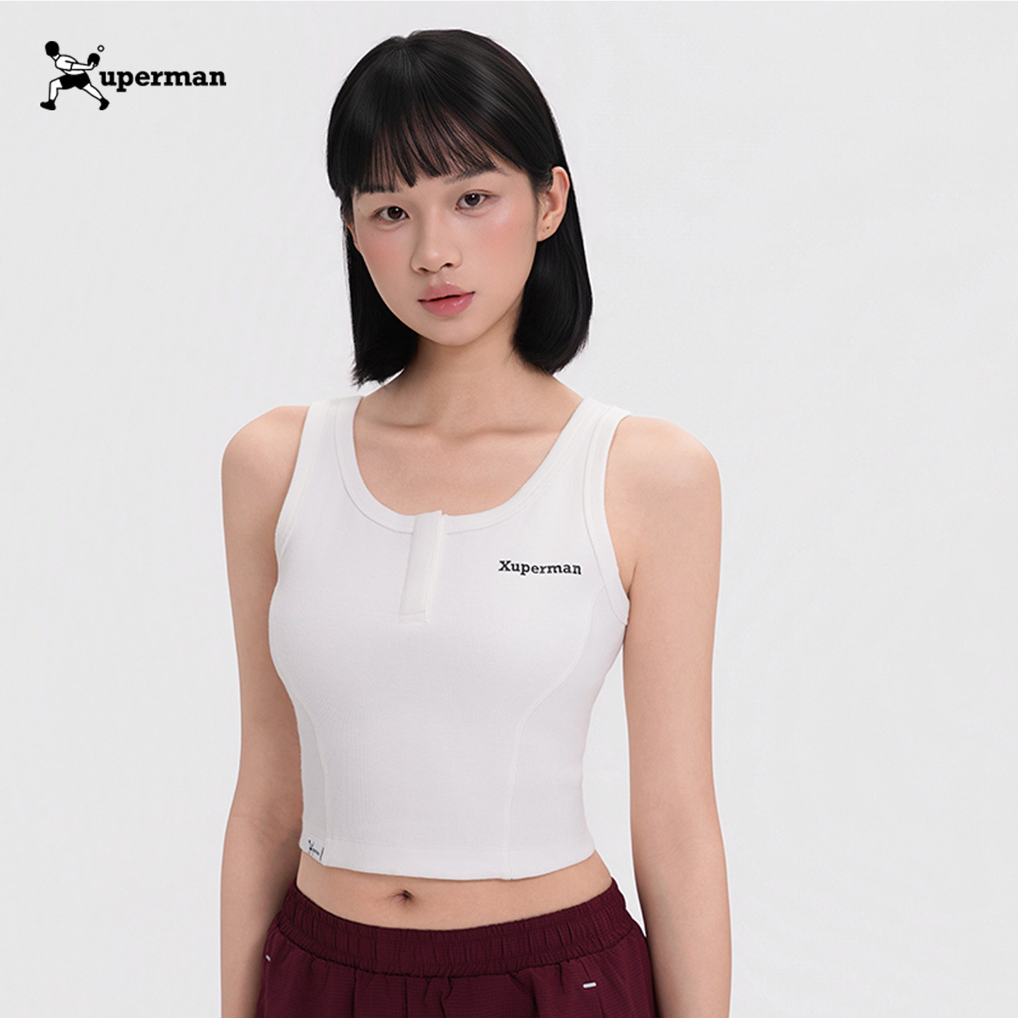 Xuperman运动背心女夏季健身训练瑜伽普拉提外穿内衣打底上衣