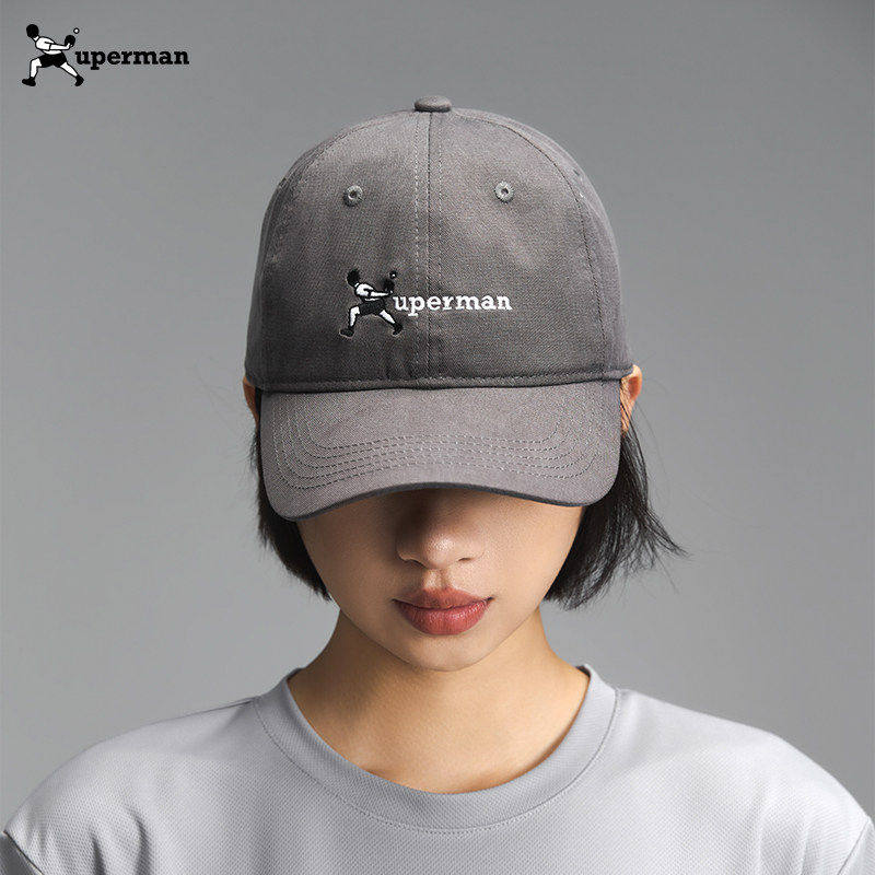 Xuperman乒乓比赛搓头神器灰色运动logo款棒球帽百搭