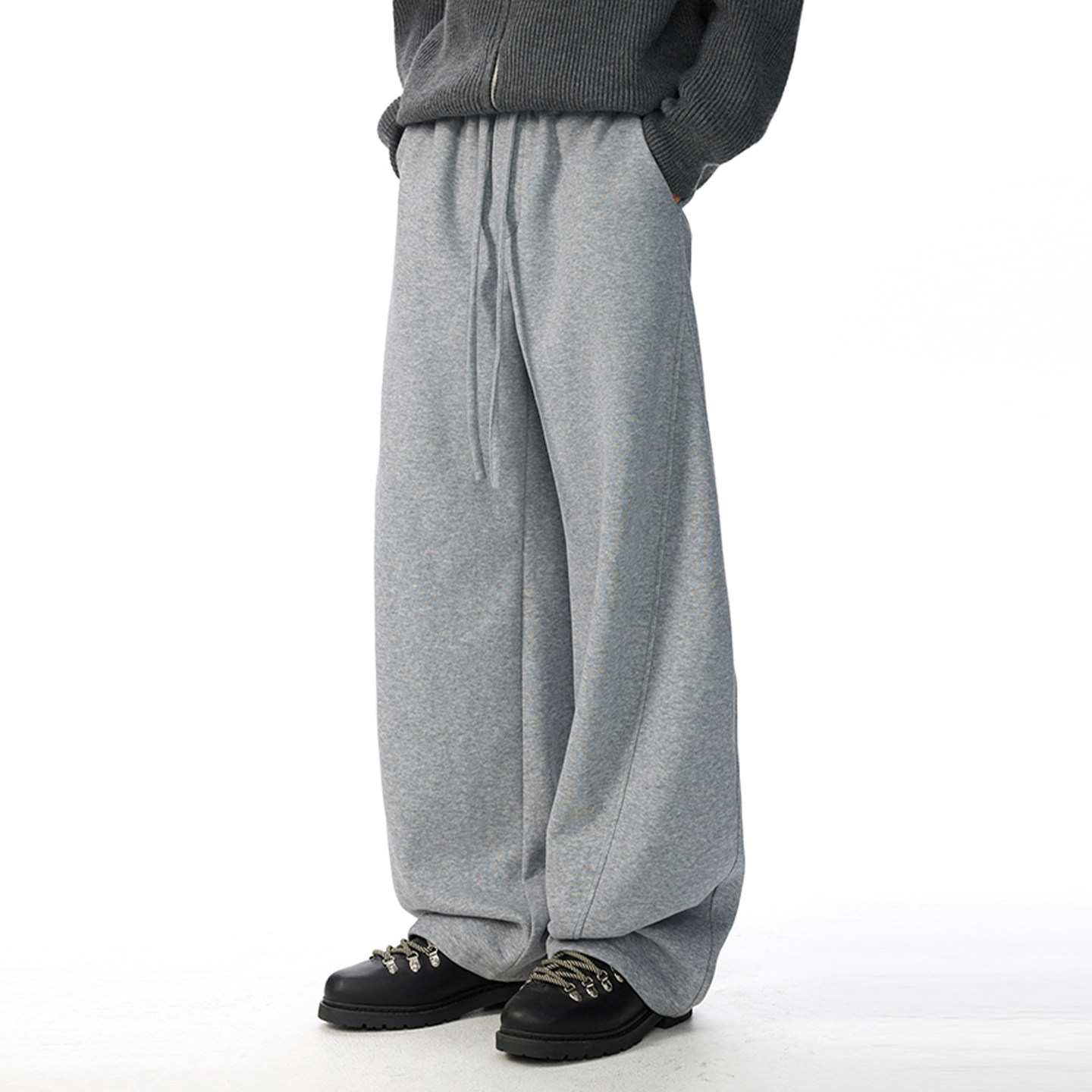 SHAPOES秋冬季男生美式宽松休闲弯刀卫裤男士潮牌垂感百搭长裤子,男装,卫裤,淘宝优惠券,粉丝福利购,淘宝优惠卷