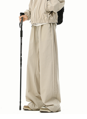 SHAPOES秋冬季男生美式直筒休闲裤男士潮牌凉感宽松阔腿长裤子