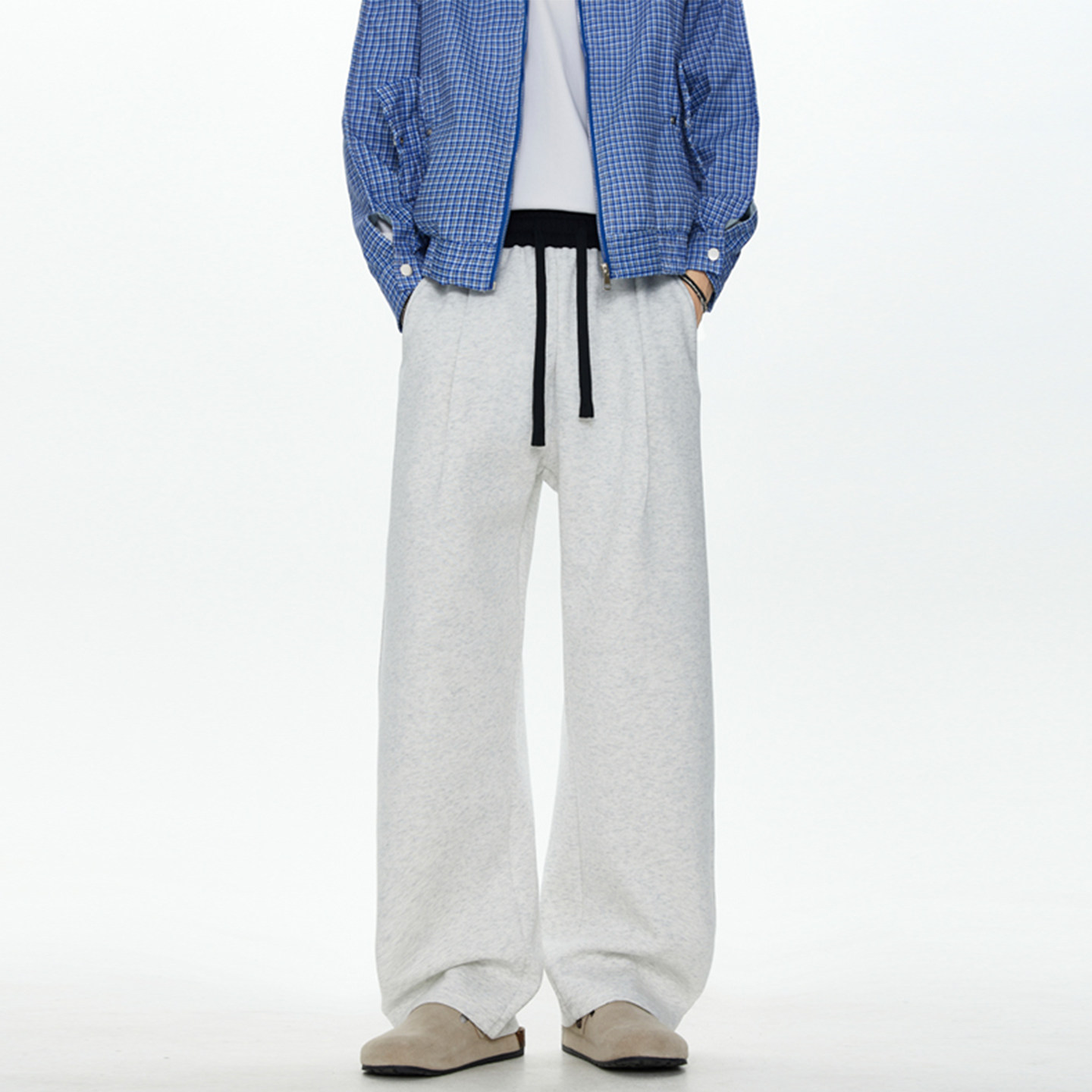 SHAPOES秋冬季男生拼接宽松弯刀卫裤加厚男士运动直筒休闲长裤,男装,卫裤,淘宝优惠券,粉丝福利购,淘宝优惠卷