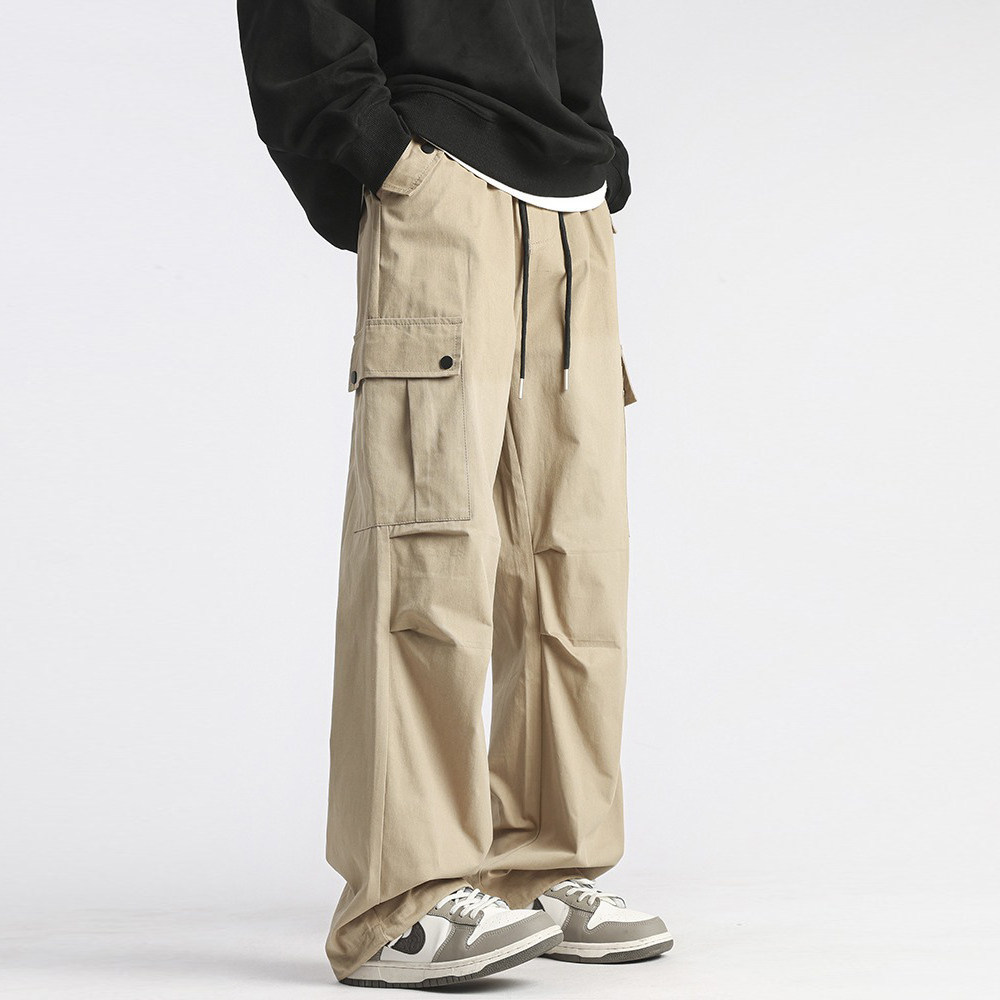 SHAPOES春秋季男生日系宽松直筒工装裤男士潮牌休闲透气长裤子,男装,休闲裤,淘宝优惠券,粉丝福利购,淘宝优惠卷