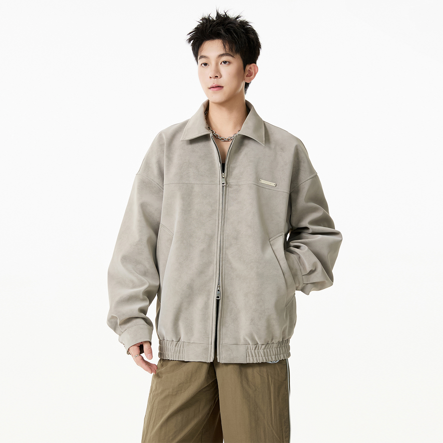 SHAPOES美式休闲皮衣夹克外套