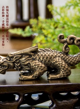 速发古代神话传铜龙之九子蚣蝮黄说仿古居家神兽寓意四方平安吉兽