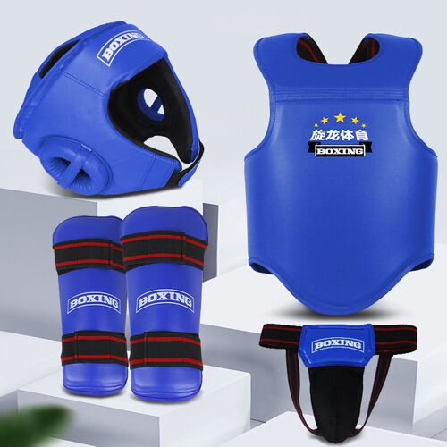 速发散打护具全套成人儿童泰拳拳击训练护头护腿护胸搏击护具套装