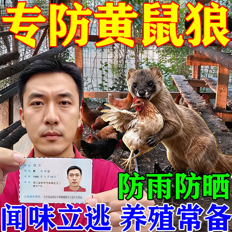驱黄鼠狼专用药养鸡鸭防黄鼠狼神器养殖场田地气味包驱赶吓黄鼠狼