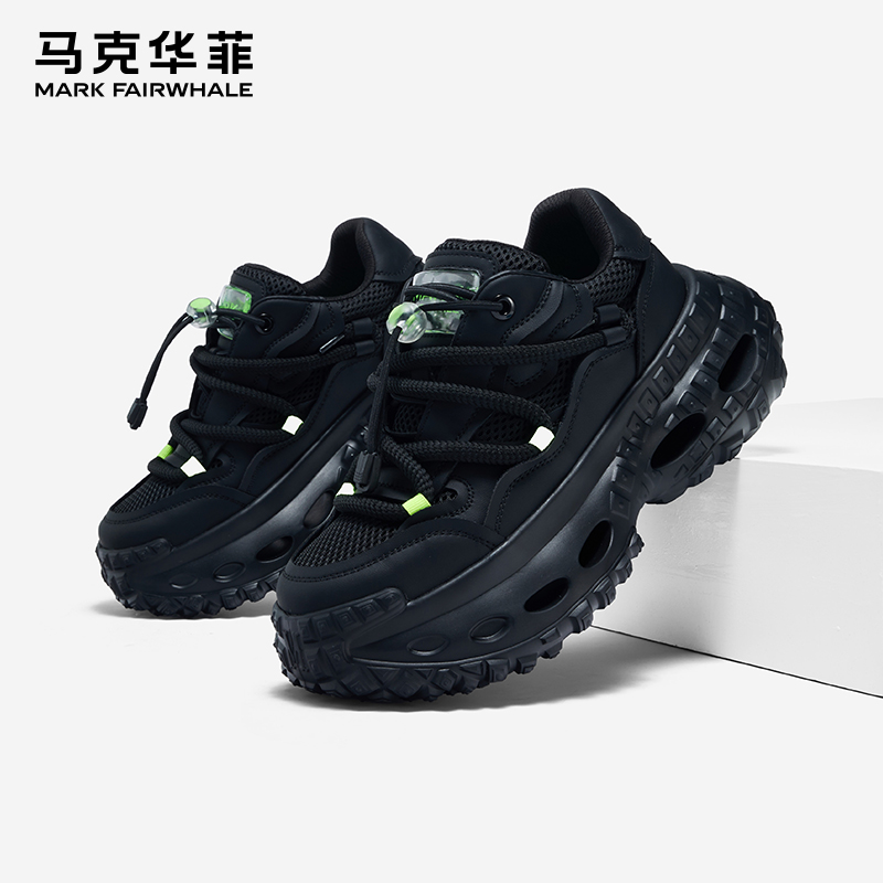 马克华菲男鞋2025新款情侣休闲时尚百搭增高厚底轮胎鞋潮流老爹鞋