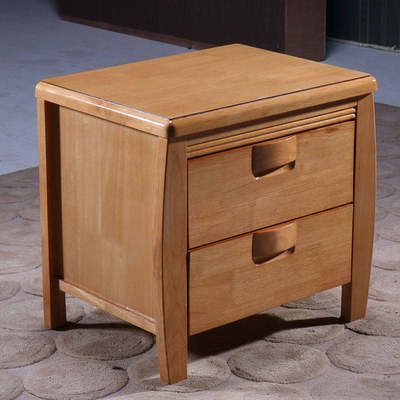 实木床头柜小户型经济型小型橡木储物柜简约现代原木白色免费包邮