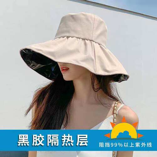 uv帽户外骑车大帽檐渔夫帽