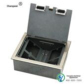 250 常威不锈钢地插隐藏式 4位86型面板 地插盒装 200mm 地插座侧插