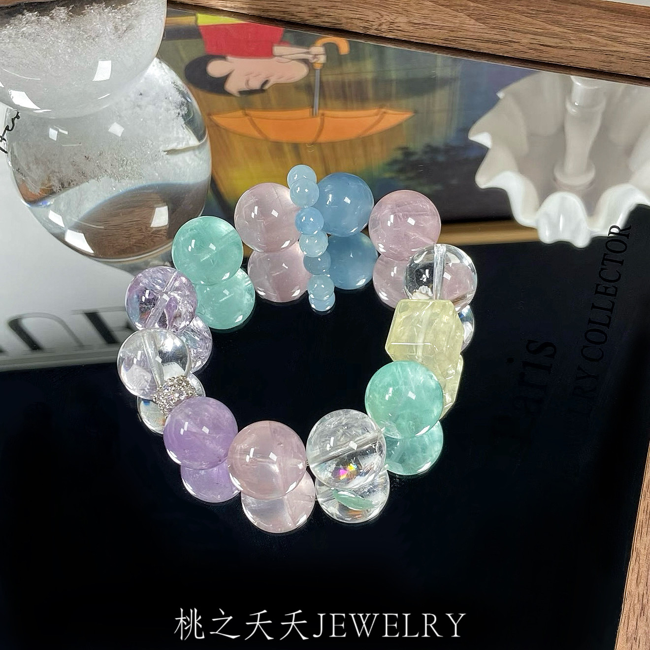 「腕藏晶福 」紫冰六芒星海蓝宝跑环少女手链手串送闺蜜生日礼物,饰品/流行首饰/时尚饰品新,手饰/手串,淘宝优惠券,粉丝福利购,淘宝优惠卷