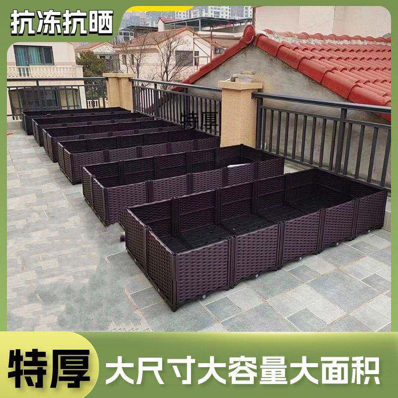 家庭楼顶种菜专用箱阳台菜园蔬菜种植箱户外花园屋顶室内外种菜箱