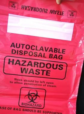 ASONE红色高温灭菌袋，BIOHAZARD生物样品袋