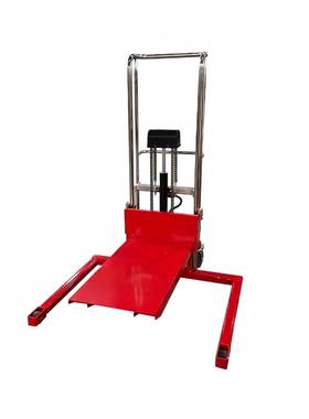 普尔夫非标圆形物料升高车卷膜堆高车轻型手动卷筒上料架工位叉车