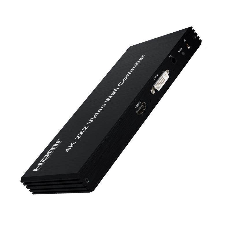 4K2x2画面拼接1进4带VGA输入拼接器4K2*2长方形拼接器