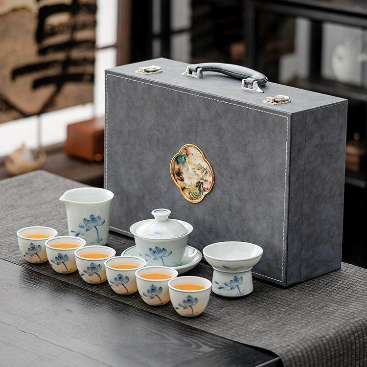 茶具套装2024新款家用高档手绘中国风全套中式盖碗泡茶杯专用功夫,基础建材,脚轮/万向轮,淘宝优惠券,粉丝福利购,淘宝优惠卷