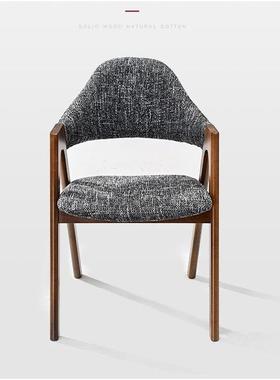 北欧风休闲椅现代简约家用客厅餐椅网红卧室学生写字书桌靠背椅子