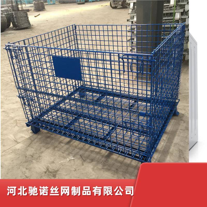 金属周转框折叠式镀锌储物箱铁丝蝴蝶笼周转箱铁笼子