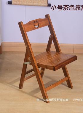 凳家用便携式马扎靠背椅折叠凳子楠竹小椅子休闲实木儿童