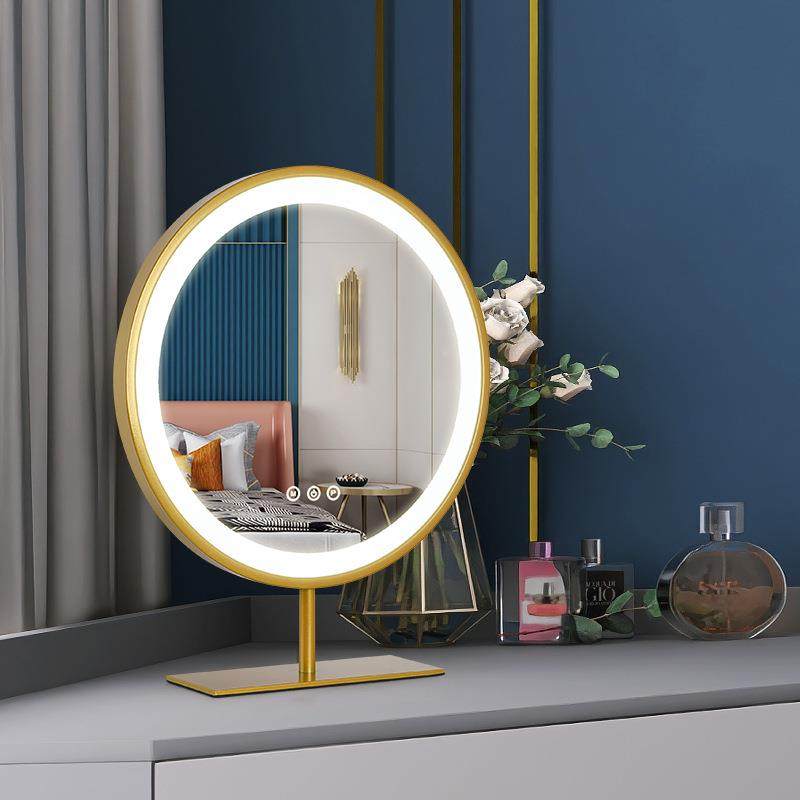 led化妆镜子带灯梳妆台智能家用充电触摸三色变光可旋转梳妆圆镜,纺织面料/辅料/配套,纺织机械配件,淘宝优惠券,粉丝福利购,淘宝优惠卷