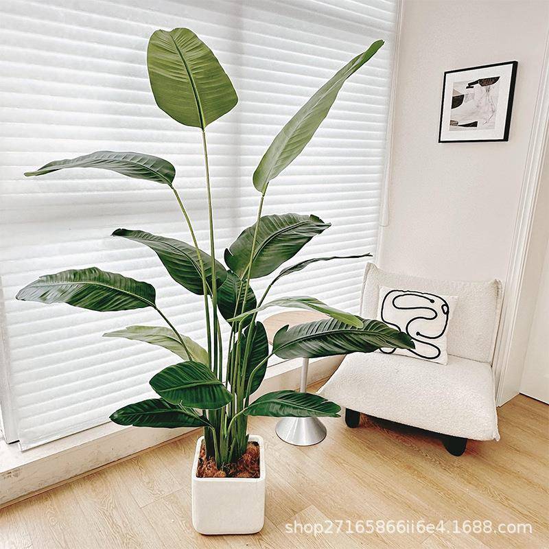 楼夏家假绿植高端轻奢客厅室内仿生植物摆件楼梯下仿真绿植造景