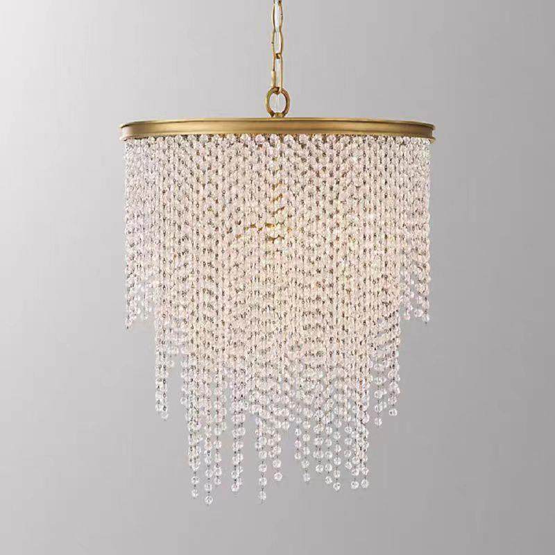 点点星铜色水晶吊灯欧美外贸出口客厅卧室玄关衣帽间公主房吊灯