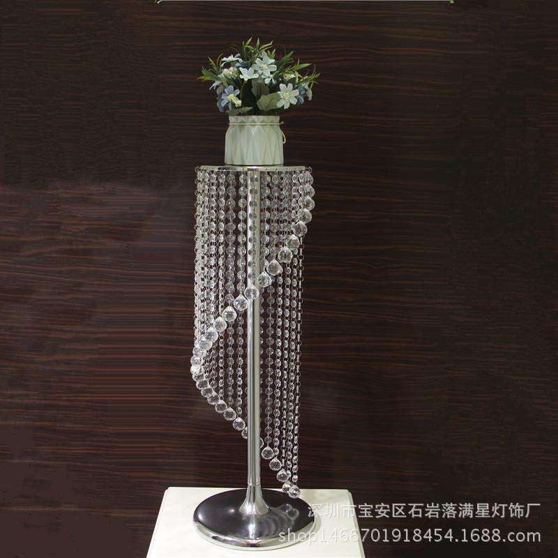 新款婚庆道具S型水晶珠帘路引场地布置接待区工艺品花架装饰摆件