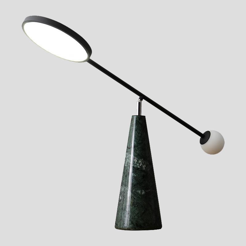 北欧后现代简约时尚绿色大理石客厅台灯设计样板间创意卧室床头灯