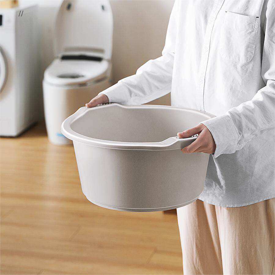 加厚大号足浴盆家用按摩洗脚盆带脚底按摩滑轮泡脚桶足疗桶