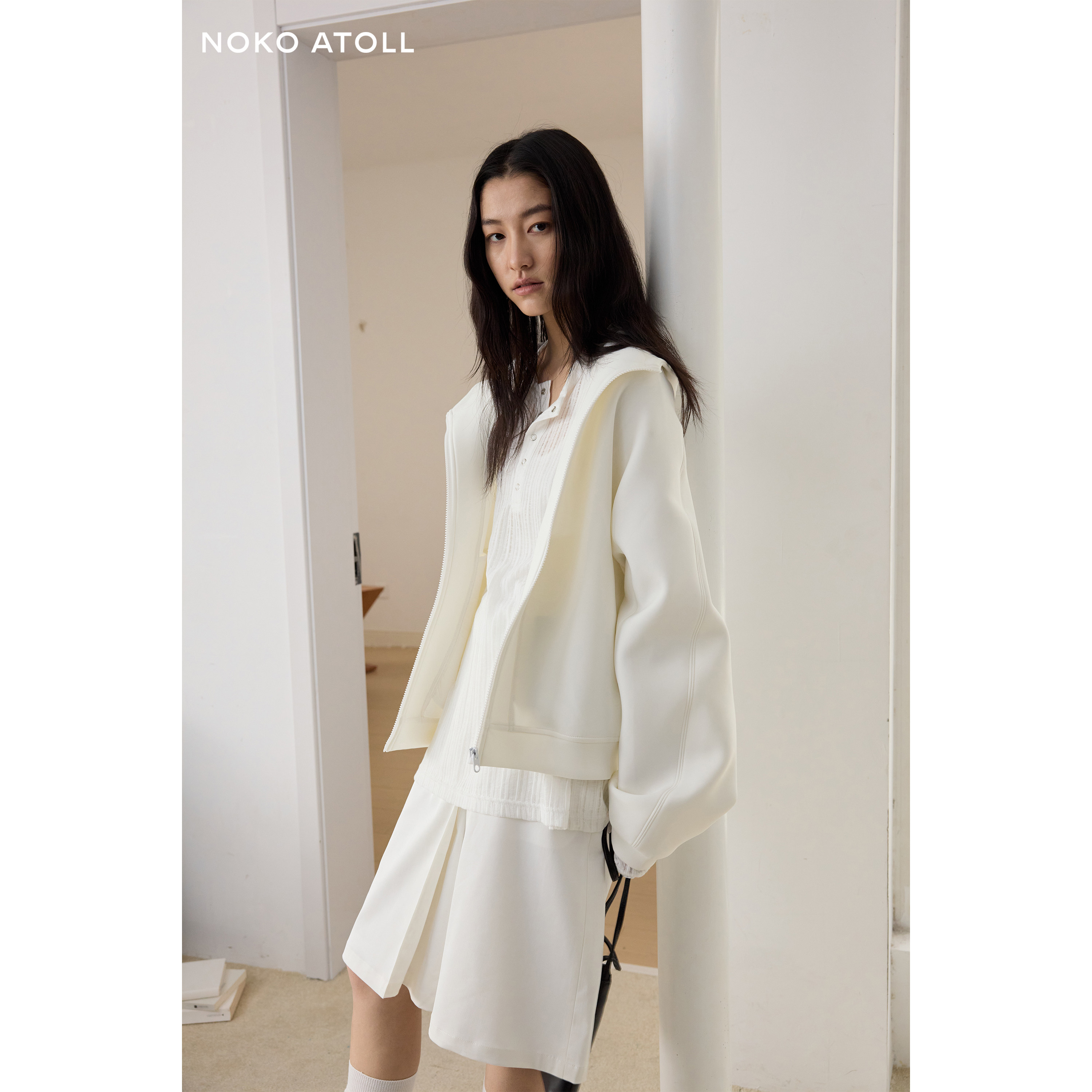 【NOKO】春日多巴胺 短宽廓形连帽卫衣男女同款空气层卫衣外套图片