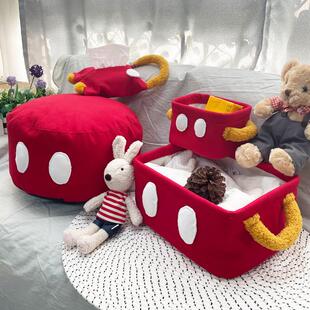 棉麻毛呢抽取式卫生纸袋收纳盒置物筐 零食头饰化妆品内衣物收纳