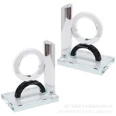 水晶书靠书档书房展示柜图书馆玄关民宿酒店样板房售楼部直播间