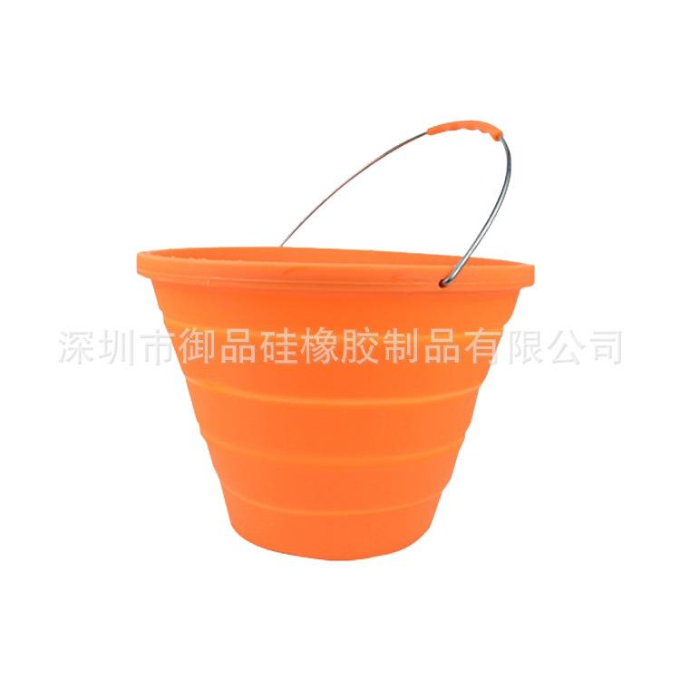 户外便携式硅胶折叠桶10L大容量加厚全硅胶钓鱼洗车桶折叠鱼水桶