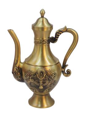 家用老式铜酒壶黄铜酒杯套装手工黄铜制品清酒水酒器烫茶壶新款