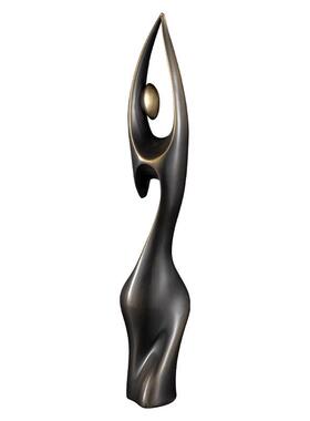 全铜雕塑跳舞女孩摆件北欧简约家居装饰品餐厅样板房新品抽象