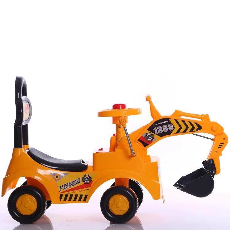 小号儿童挖掘机带音乐四轮助步车滑行溜溜车宝宝玩具车童车可坐骑,玩具/童车/益智/积木/模型,扭扭车,淘宝优惠券,粉丝福利购,淘宝优惠卷