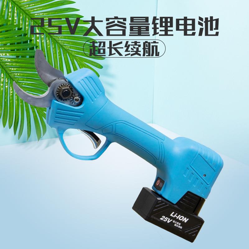 电动修枝剪高空高枝剪充电式园艺剪摘果树枝剪刀轻便型省力粗枝剪图片
