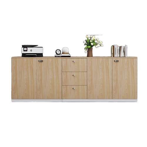 办公桌简约现代边柜侧柜矮柜带锁文件柜资料柜储物柜办公室柜子