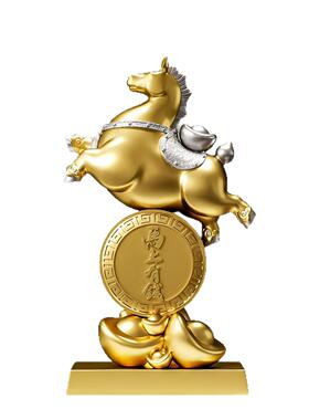 马上有钱2026新年桌面摆件马年吉祥物电视柜玄关酒柜装饰家居好物