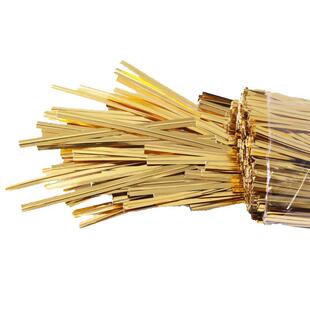 包邮金丝条扎丝金色铁丝绑绳封口烘焙扎条礼品袋扎口金线糖盒扎条