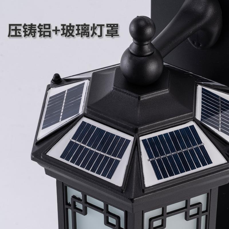 滕王阁太阳能壁灯新中式阳台灯过道灯露台灯防水户外灯门柱庭院灯