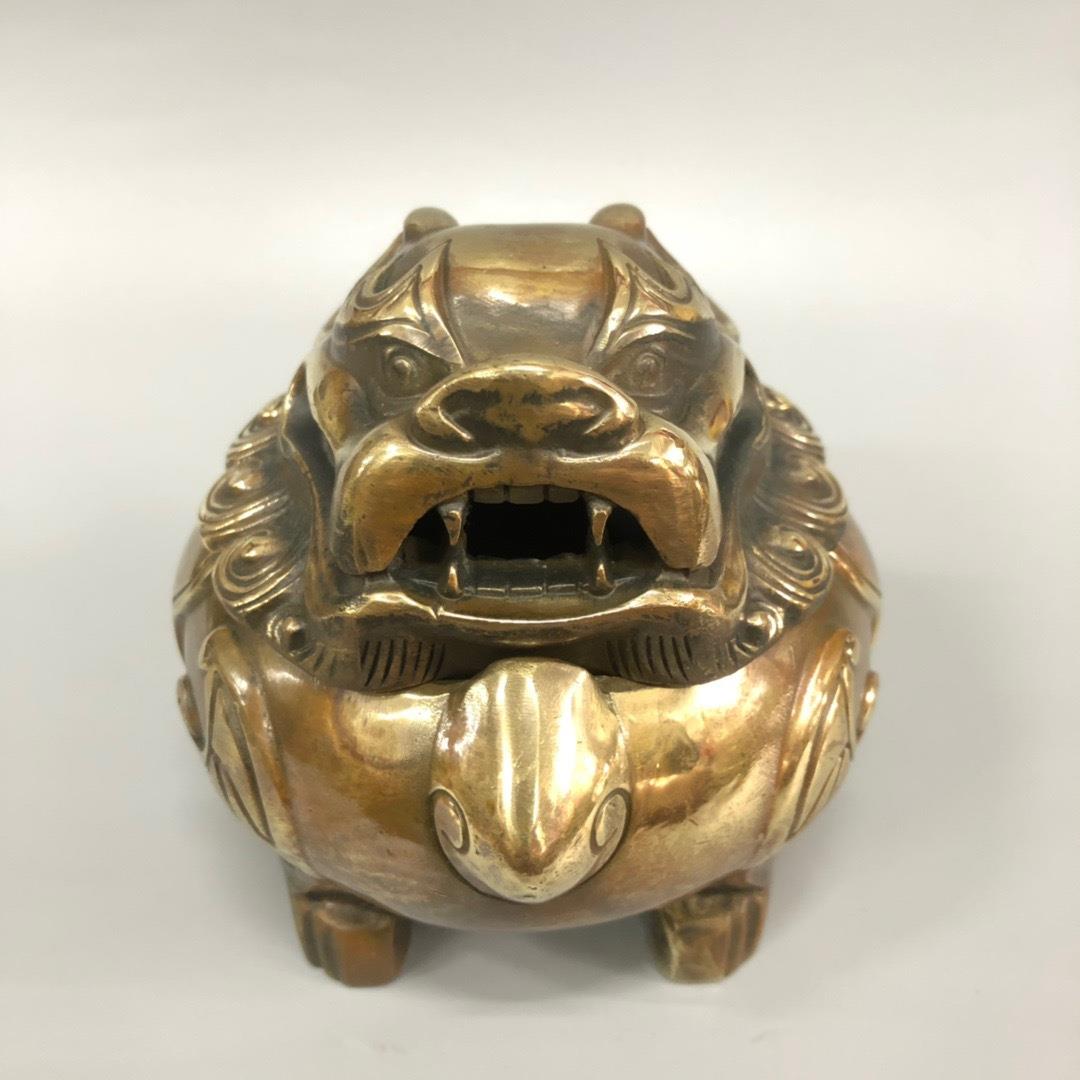 厂家黄铜香炉摆件精工仿古动物熏香炉貔貅香炉瑞兽狻猊香炉