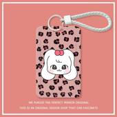 张元 英豹纹切莉学生滑盖卡套饭卡公交卡保护套身份证件门禁卡