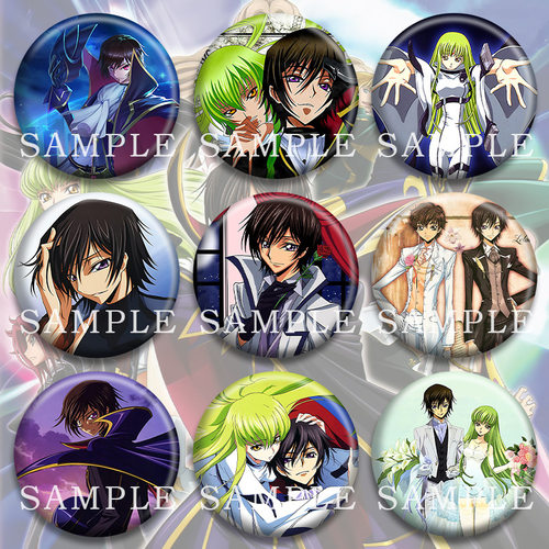 反叛的鲁鲁修吧唧动漫镭射玻璃徽章二次元马口铁痛包生日礼物挂件