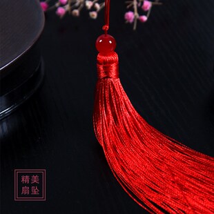 古典中式 新娘结婚团扇中国风伴娘刺绣花喜扇古风旗袍红色圆扇子女