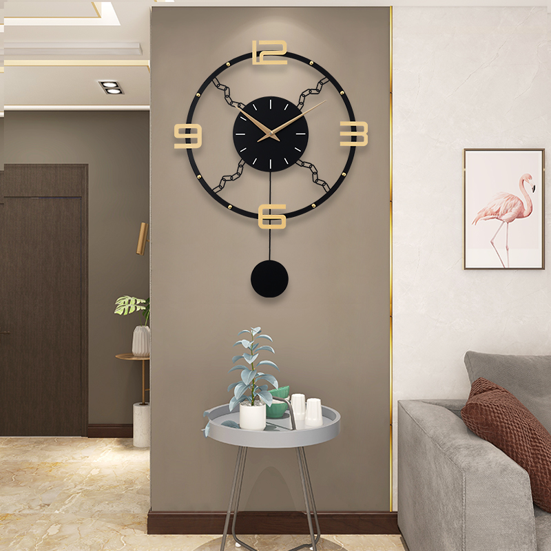 时钟挂钟客厅大气创意轻奢简约装饰挂表家用时尚艺术现代挂墙钟表
