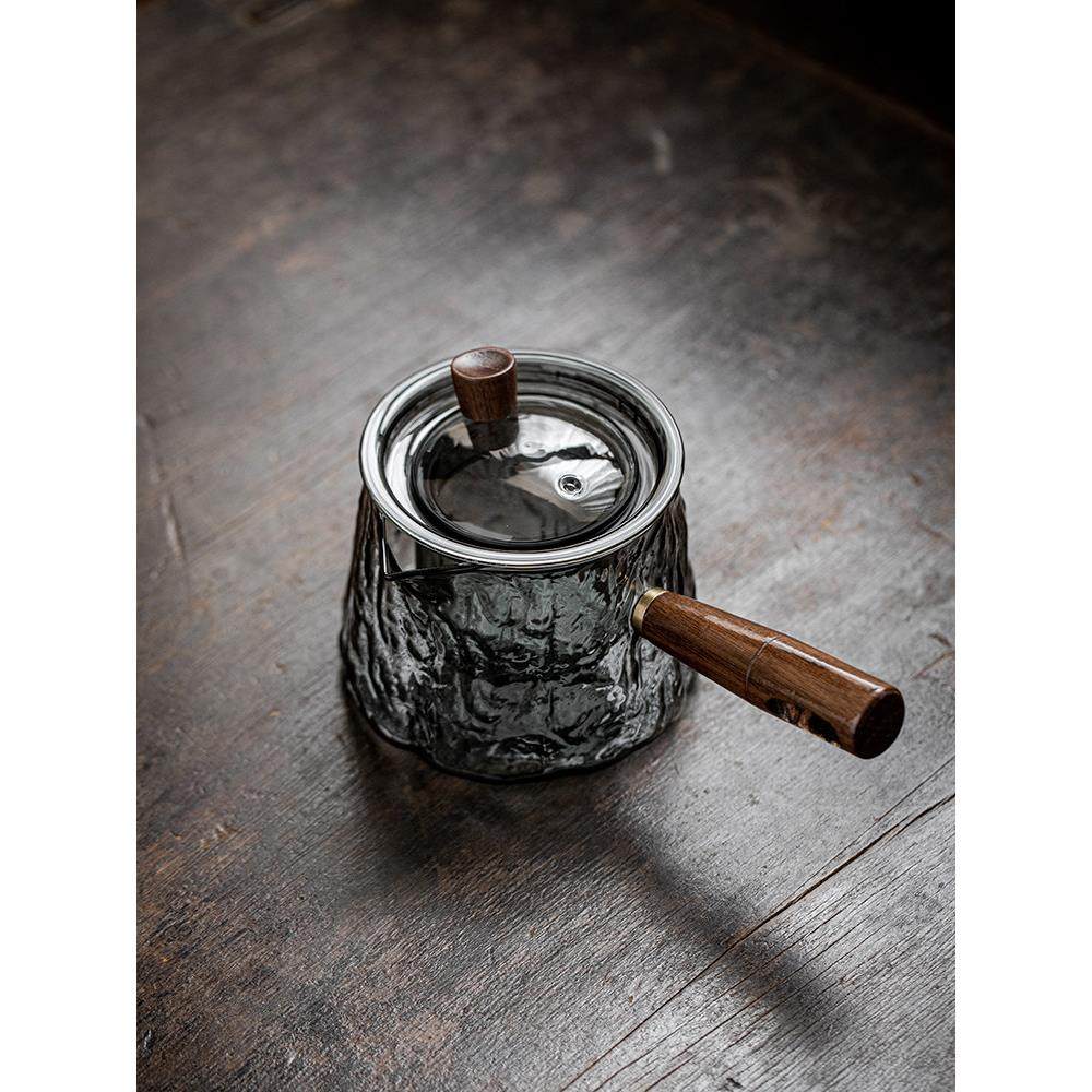 玻璃锤纹侧把壶电陶炉蒸煮茶壶加热烧水壶家用陶壶茶具煮茶器套装,餐饮具,煮茶炉,淘宝优惠券,粉丝福利购,淘宝优惠卷