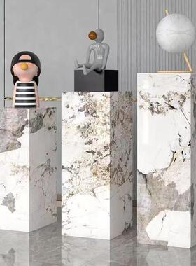 岩板花架摆件工艺品装饰家居客厅大型落地摆设艺术软装高级感底座